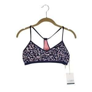 NWT Carve Designs Stinson Bikini Top M Alta Blue Pink Pullover Racerback UPF